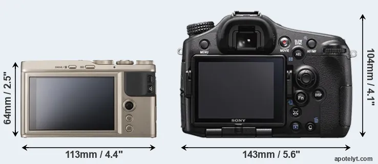 Comparison XF10 or A77 II rear