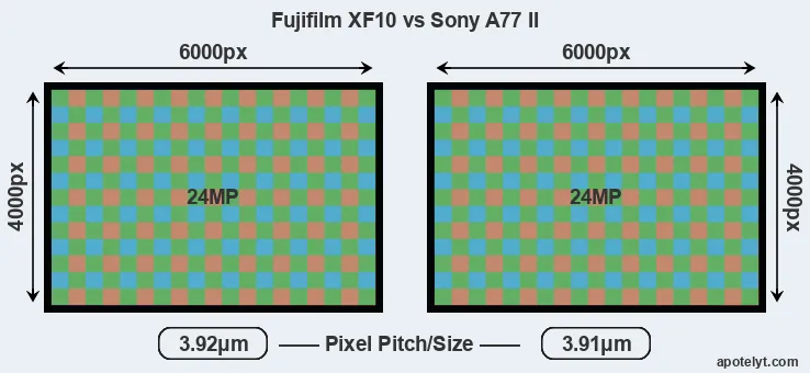 XF10 versus A77 II MP