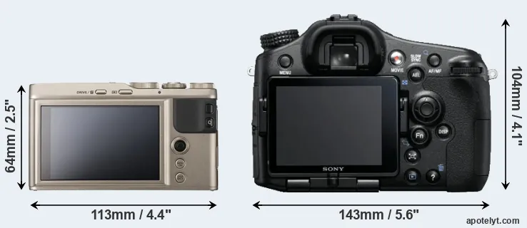 Comparison XF10 or A77 rear