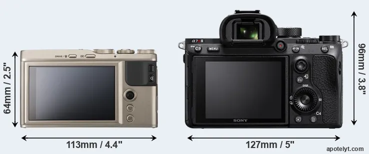 Comparison XF10 or A7R III rear