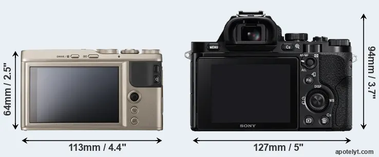 Comparison XF10 or A7R rear