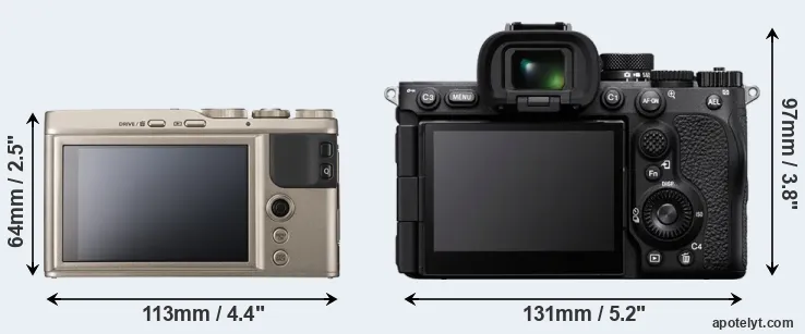 Comparison XF10 or A7R V rear