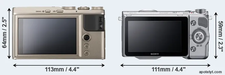 Comparison XF10 or NEX-5T rear