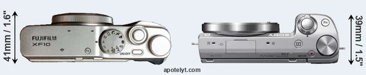Compare XF10 versus NEX-5T top