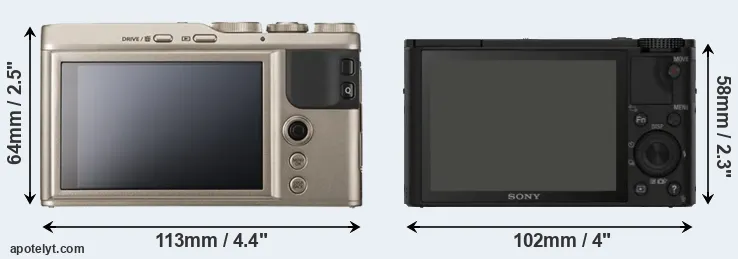 Comparison XF10 or RX100 rear