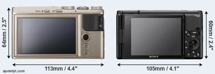 Comparison XF10 or ZV-1 rear