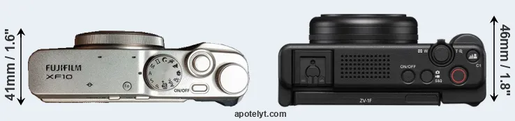 Compare XF10 versus ZV-1F top