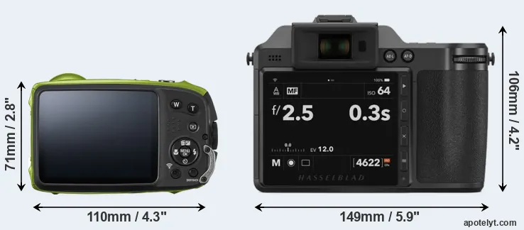 Comparison XP120 or X2D 100C rear