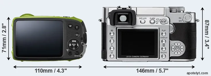 Comparison XP120 or Digilux 3 rear