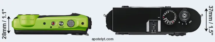 Compare XP120 versus M9 top