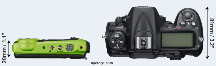 Compare XP120 versus D300S top