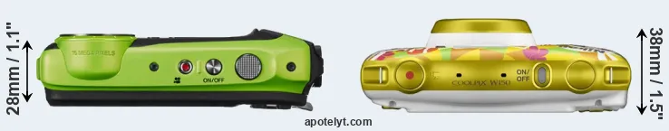 Compare XP120 versus W150 top