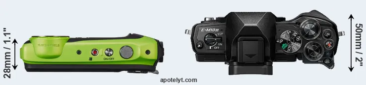 Compare XP120 versus E-M10 III top