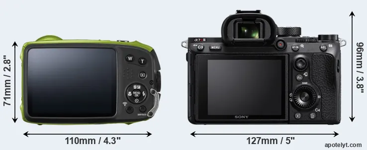 Comparison XP120 or A7R III rear