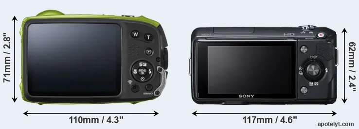 Comparison XP120 or NEX-3 rear