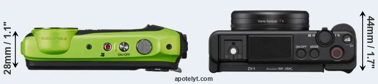 Compare XP120 versus ZV-1 top