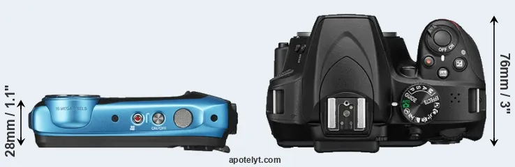 Compare XP130 versus D3400 top