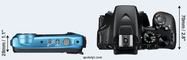 Compare XP130 versus D3500 top
