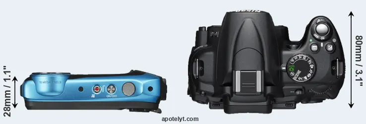Compare XP130 versus D5000 top