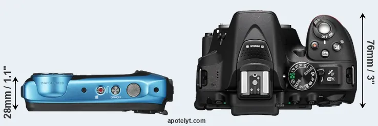 Compare XP130 versus D5300 top