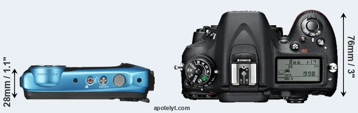 Compare XP130 versus D7100 top