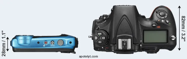 Compare XP130 versus D810 top