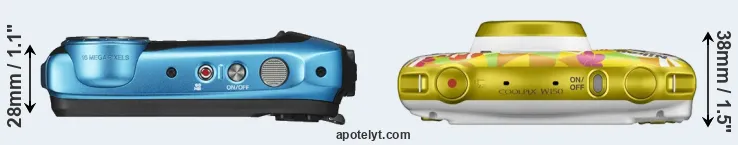 Compare XP130 versus W150 top