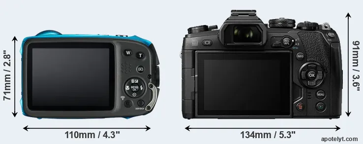 Comparison XP130 or E-M1 II rear