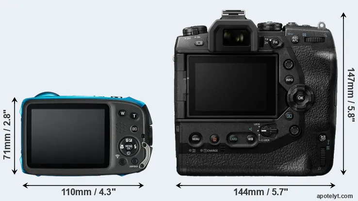 Comparison XP130 or E-M1X rear