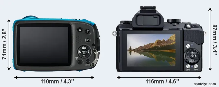 Comparison XP130 or Stylus 1 rear