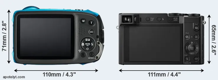 Comparison XP130 or TZ100 rear