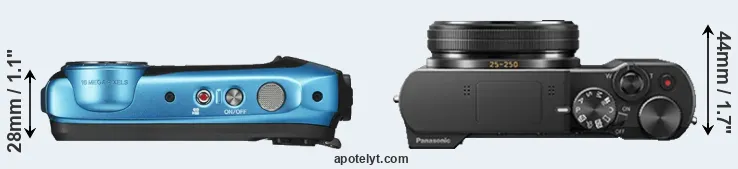 Compare XP130 versus TZ100 top