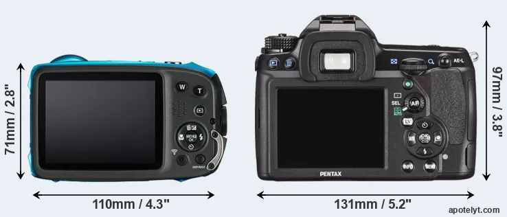 Comparison XP130 or K-5 II rear