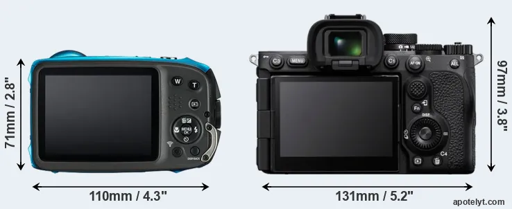 Comparison XP130 or A7R V rear