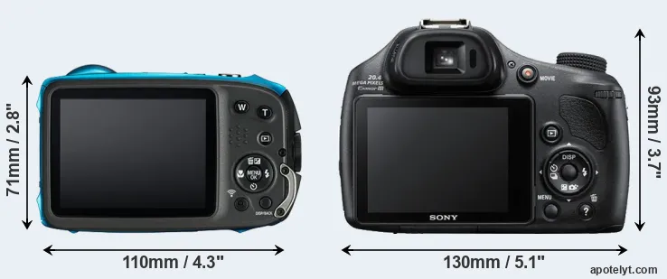 Comparison XP130 or HX400V rear