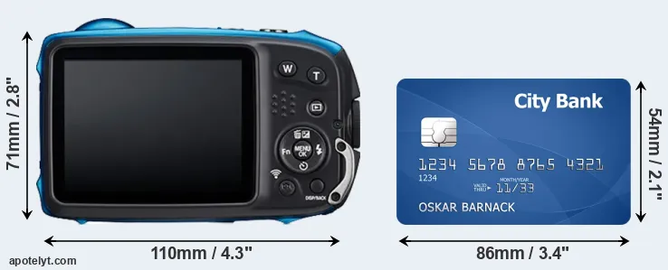 XP140 and credit card rear side