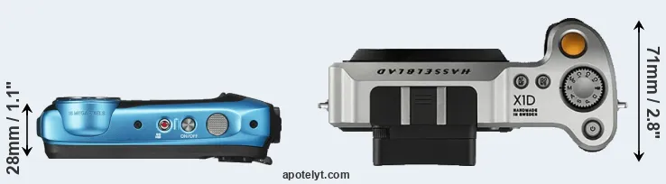 Compare XP140 versus X1D top