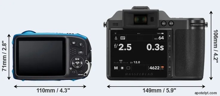 Comparison XP140 or X2D 100C rear