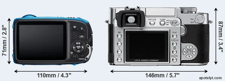 Comparison XP140 or Digilux 3 rear