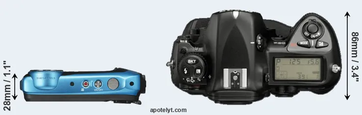 Compare XP140 versus D2X top