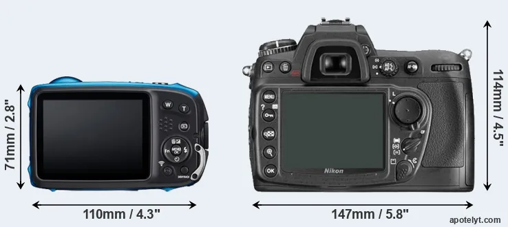Comparison XP140 or D300 rear