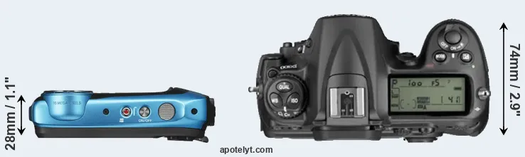 Compare XP140 versus D300 top