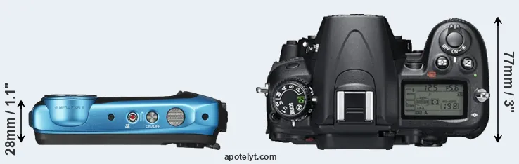 Compare XP140 versus D7000 top