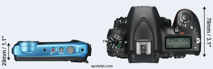 Compare XP140 versus D750 top