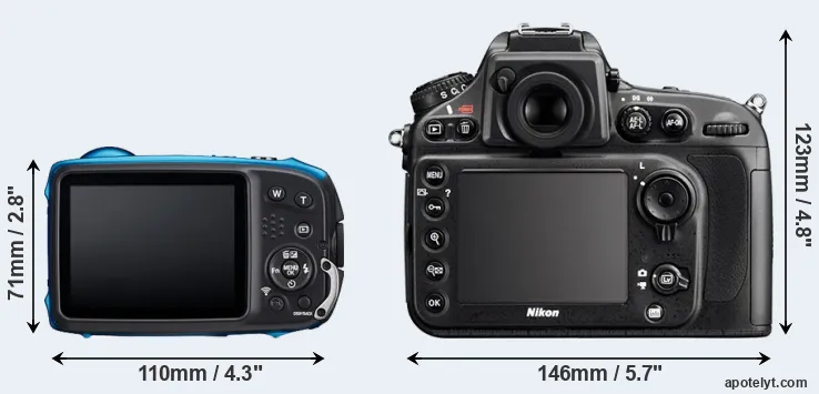 Comparison XP140 or D800 rear