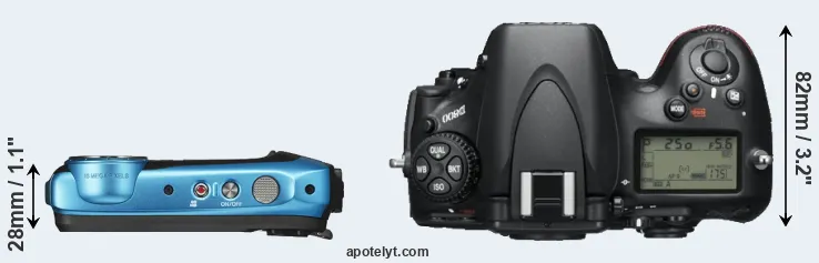 Compare XP140 versus D800 top