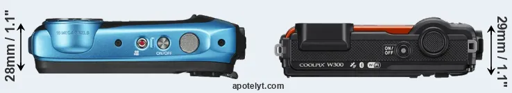 Compare XP140 versus W300 top