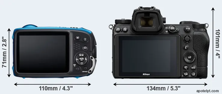Comparison XP140 or Z6 II rear