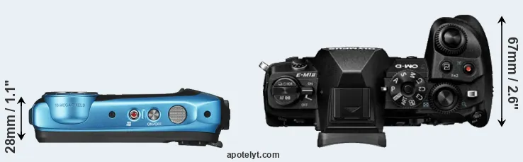 Compare XP140 versus E-M1 II top