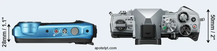 Compare XP140 versus E-M5 III top